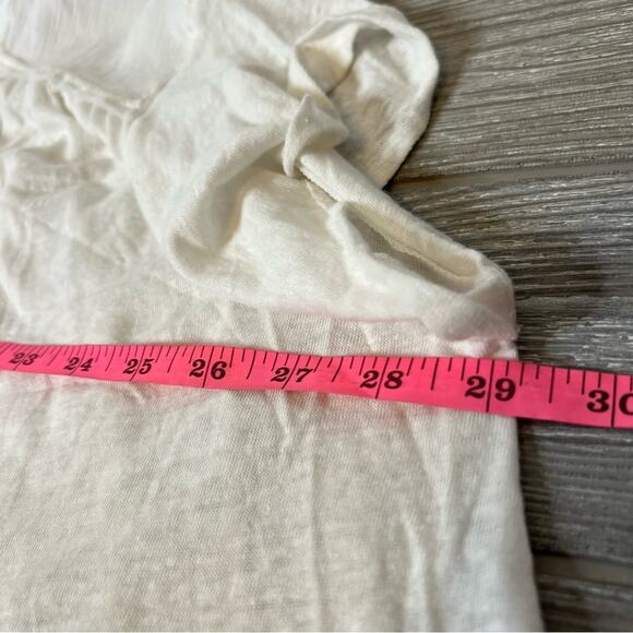 Free people Low Down Henley Top white sz M - Picture 8 of 9